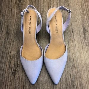 Christian Siriano Lavender Pointed Toe Kitten Heel